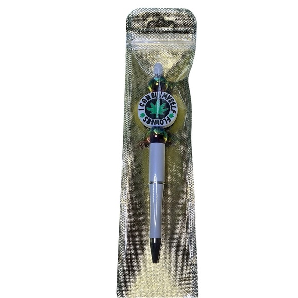 Other - Handmade “I Can Buy Myself Flowers” Beaded Pen